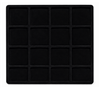 97-16/BK  Black Flocked Tray Insert-16 Compartment-Half Size