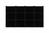 99-12/BK Full-Size Black Velvet Tray Liner - 12 Sections