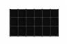 99-18/BK Full-Size Black Velvet Tray Liner - 18 Sections