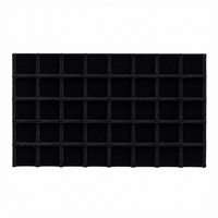 99-40(BK) Black Velvet Jewelry Tray with 40 Compartments
