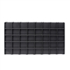 Black leatherette jewelry tray with 40 compartments for rings earrings and pendants