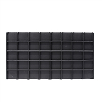 99-40P/BK  Black Full-Size Tray Liner - 40 Compartments