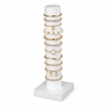 BD-2701L(WH) White Leatherette Bracelet Bar Display