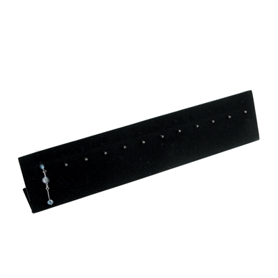 BJ214-7(BK) Black Velvet Body Jewelry Display Stand â€“ 12 Hooks (12" x 2 5/8")