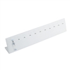 BJ214-7L(WH) White Leather Body Jewelry Display Stand â€“ 12 Hooks (12" x 2 5/8")