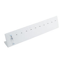 BJ214-7L(WH) White Leather Body Jewelry Display Stand â€“ 12 Hooks (12" x 2 5/8")