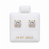 14KT Gold White Vinyl Puff Pad 1 Inch x 1 Inch for Earring Display