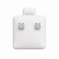 White Vinyl Puff Pad 1 Inch x 1 Inch for Earring Display