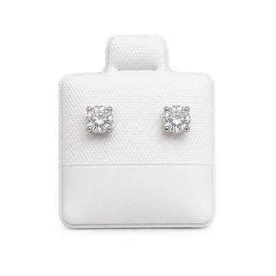 White Vinyl Puff Pad 1 Inch x 1 Inch for Earring Display
