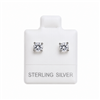 Sterling Silver White Vinyl Puff Pad 1 Inch x 1 Inch for Earring Display