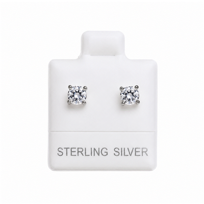 Sterling Silver White Vinyl Puff Pad 1 Inch x 1 Inch for Earring Display