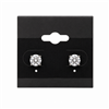 Black Hanging Plastic Earring Card with Velour Flocked Center