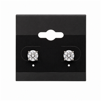 Black Hanging Plastic Earring Card with Velour Flocked Center