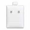 White Vinyl Puff Pad 1 1/2 Inch x 1 3/4 Inch for Jewelry Display