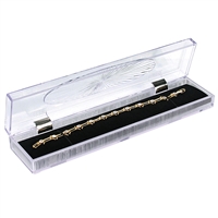 BX1011 Clear Plastic Watch and Bracelet Gift Box with Black Velvet Insert
