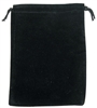 BX1204-BK Black Velvet Drawstring Jewelry Pouch 4 x 5 Inches