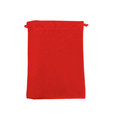 BX1204-RD Red Velvet Drawstring Jewelry Pouch 4 x 5 Inches