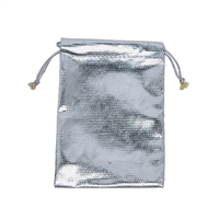 BX1272 Silver Drawstring Pouches