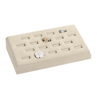 BX2460Q-(BE) Beige Suede Ring Display