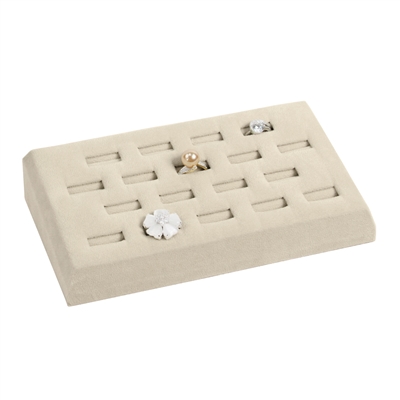 BX2460Q-(BE) Beige Suede Ring Display