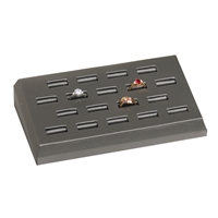 BX2460R-SG Steel Gray Faux Leather Ring Display