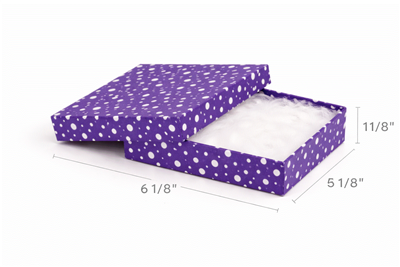 BX2865-PD Polka Dot Cotton-Filled Boxes Assorted Color