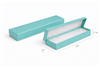 Teal blue  cotton filled jewelry box size : 8" x 2" x 1" H  for rings and earrings packaging