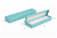 BX2882-TB Teal Blue Cotton Filled Jewelry Box