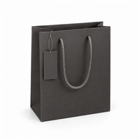 BX3977-GR Gray Matte Finish Solid Color Shopping Tote Bag