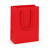 BX3966-RD Glossy Red Gift Shopping Bags with handle, 3" x 2" x 3-1/2"