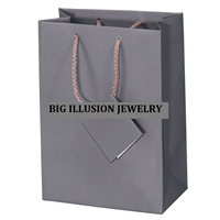 BX3978-GR Gray Matte Finish Solid Color Shopping Tote Bag