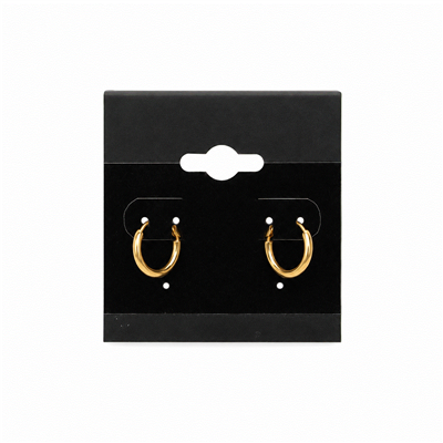 BX573 Plain Black  Earring Display Cards