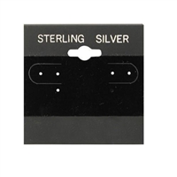 BX573S Sterling Silver" Black  Earring Display Cards
