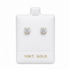 10KT Gold White Vinyl Earring Puff Pad for Stud Earrings