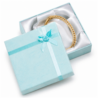 Assorted Pastel Color Cardboard Bangle Gift Box with Satin Interior