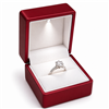 CA01-RD Red Soft Touch Lighted Ring Box