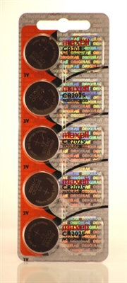 Maxell CR2025 3V Lithium Coin Battery 5-Pack Blister