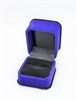Luxury Deluxe Blue Velvet Ring Box with Black Interior for Jewelry Presentation
