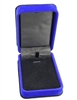 Deluxe Blue Flock Pendant Jewelry Box with Black Interior