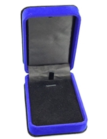 DF12 (BLUE) Deluxe Flock Blue Pendant Box