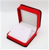 DF21(RED) Deluxe Flock Large Flap-Earring Box