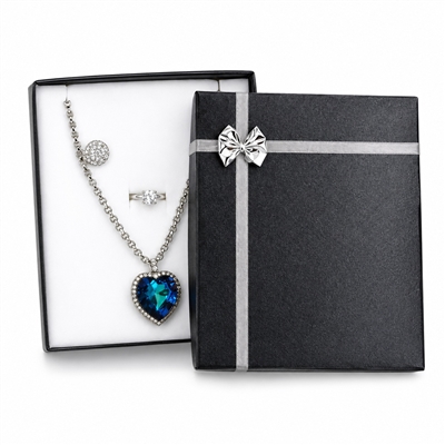 DG8C-BB Shiny Bow-Tie Large Combo Jewelry Gift Box
