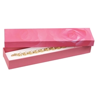 DR5B- PK Pink Rose Bracelet & Necklace Jewelry Box â€“ Gift Box