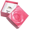 DR7P-PK Pink Rose Jewelry Gift Box â€“ Earring & Pendant Box
