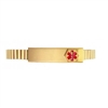 DTJ-30N Womens Ion Gold Plate ID Expansion.  Doc Tock bracelet