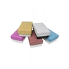Glitter Cotton Filled Jewelry Boxes 2-1/2 x 1-1/2 x 1 Inch Package of 100