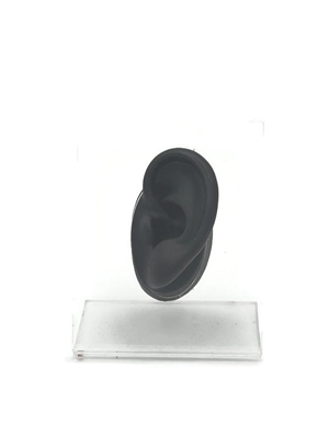 black silicone ear display for jewelry realistic ear model for earrings and piercing