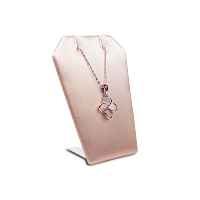 ED-2143-S50 Champagne Pink Leatherette Necklace and Pendant