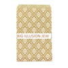 EN-9705-WH  White Damask/Kraft Paper Gift Bag