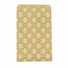EN-9705-WH  White Damask/Kraft Paper Gift Bag